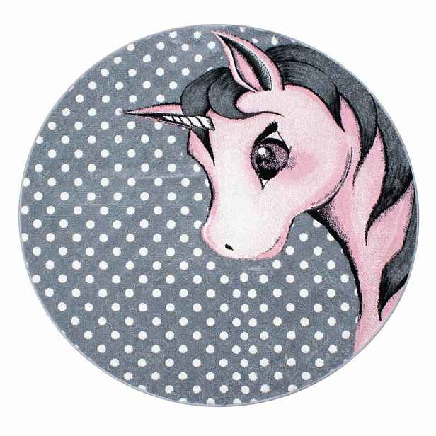 Dětský kusový koberec Kids 590 pink kruh, 120x120 (průměr) kruh, růžová, dětský pokoj, Ayyildiz