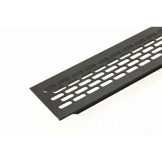 Ventilační Mřížka Alu Černá Nábytková, Pod Ledničku 60x480mm Amix Gtv x10