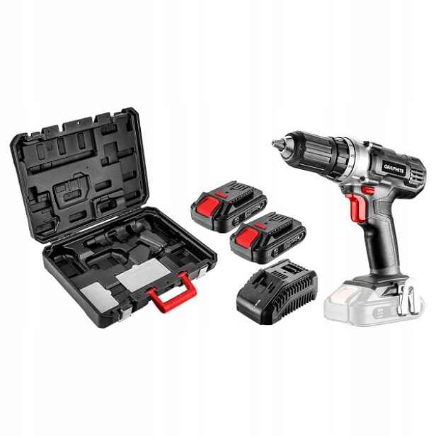 Energy+ 18V Li-ion Akumulatorová Aku Vrtačka Sklíčidlo 13 MM 2 Baterie 2AH