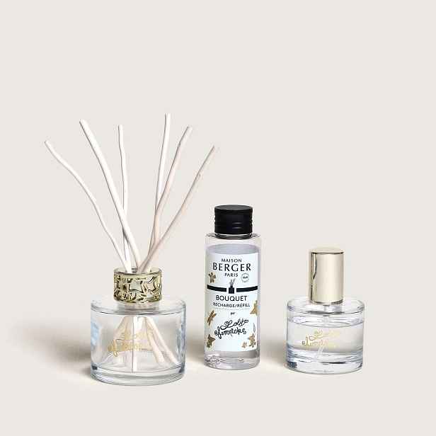 Maison Berger Paris Dárková sada: aroma difuzér s náplní 90 ml + bytová vůně 50 ml, Lolita Lempicka, transparentní 7767