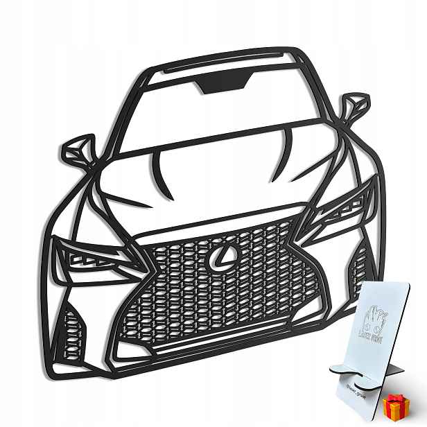 Dřevěný 3D obraz Lexus ve stylu Line Nástěnná Dekorace Dárek XL