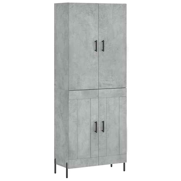 vidaXL Skříň highboard betonově šedá 69,5x34x180 cm kompozitní dřevo