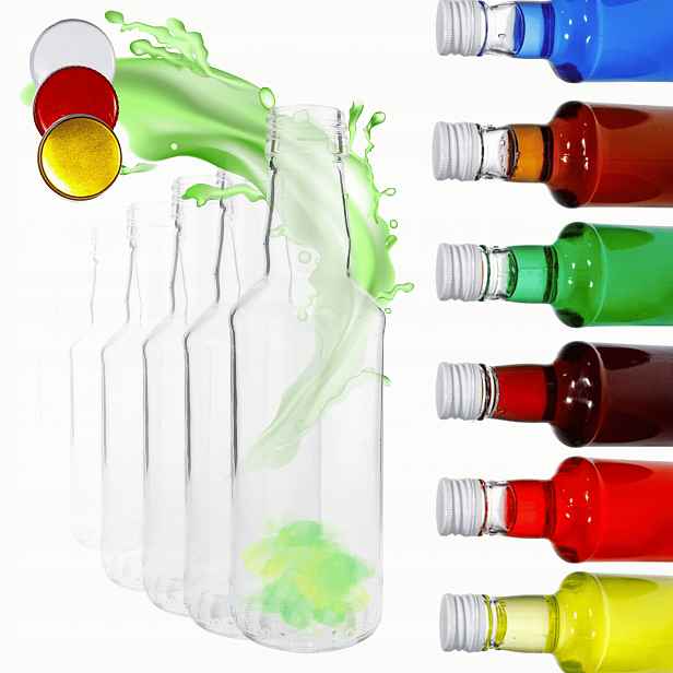 Lahvičky 200 ml na džus, tinkturu, tradiční sirup, fi28 30 ks, šroubovací uzávěry