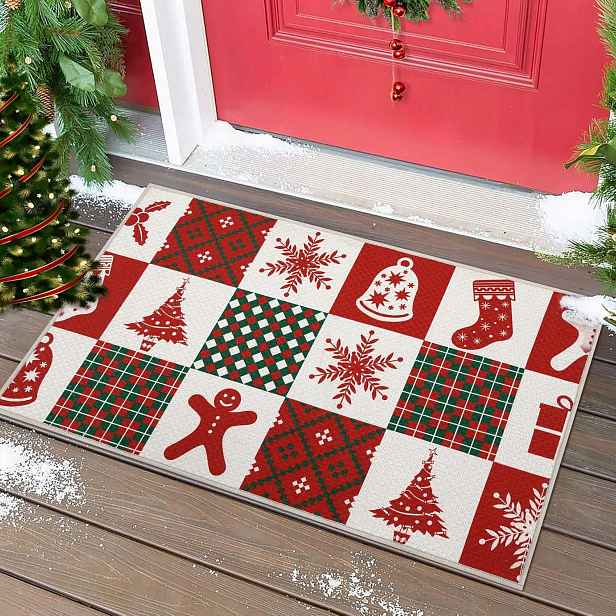Rohožka do interiéru, Vánoce, podlahová rohož, protiskluzová