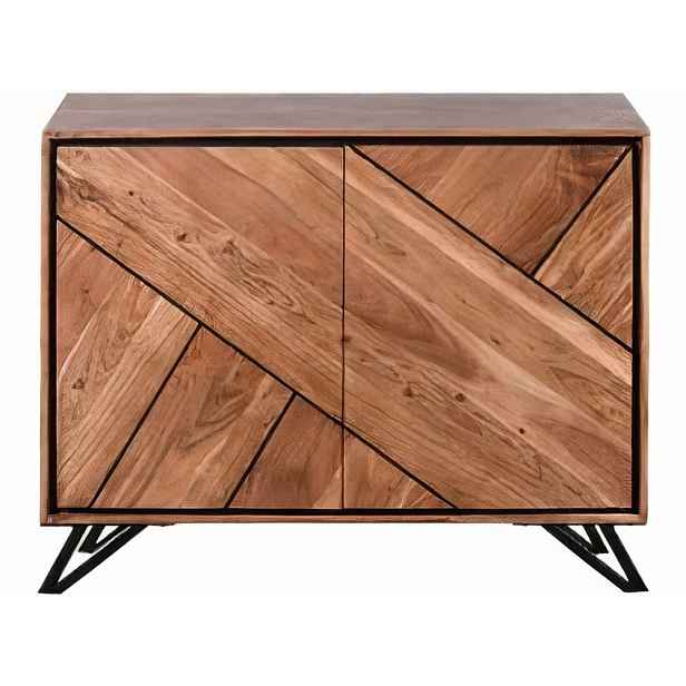 Skříňka z masivu akácie v přírodní barvě 120x78x40 cm Ambala – Interia Home & Living