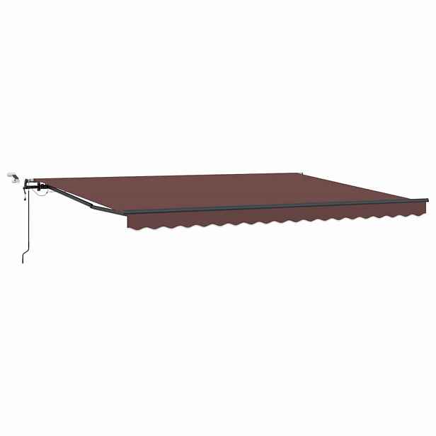 vidaXL Stahovací markýza Vínová 450 × 300 cm Polyester