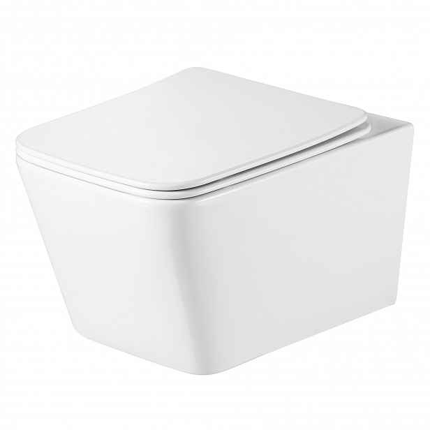 Wc Mísa Bílá Závěsná Bezpřírubová Rimless Deska Gela Sada