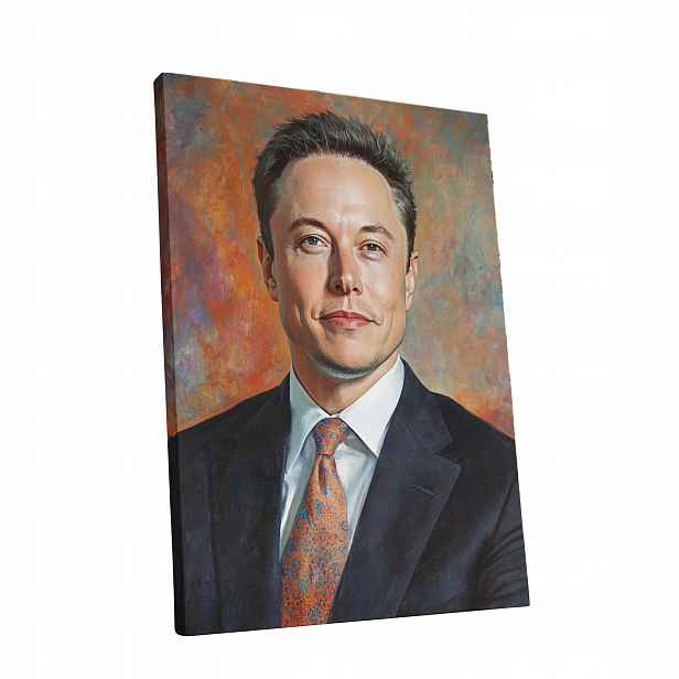 Obraz na plátně Portrét Elon Musk v obývacím pokoji Elona Muska dárek 60x80