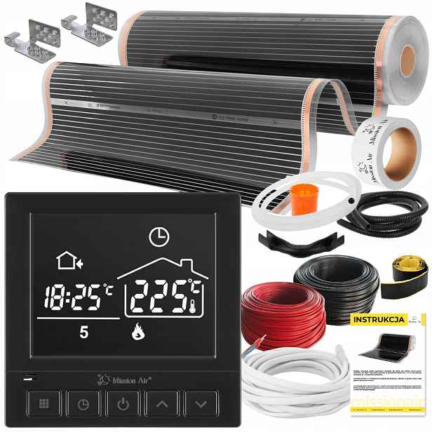 Set Mission Air Fólie Vyhřívací Podložka Infračervená 100 cm I 8 m² 160 W/m² Ptc
