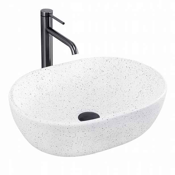 Umyvadlo Na Desku Oválné Rea Amelia 48 Warm Nakapané Moderní 48 cm