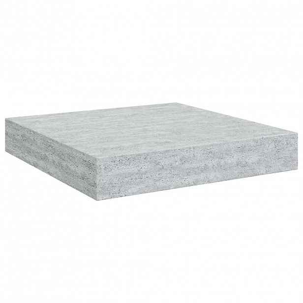 vidaXL Plovoucí nástěnná police betonově šedá 23 x 23,5 x 3,8 cm MDF