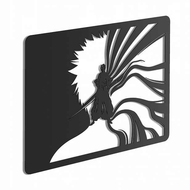 Dřevěný 3D obraz Anime Bleach Ichigo Kurosaki Nástěnná Dekorace Dárek