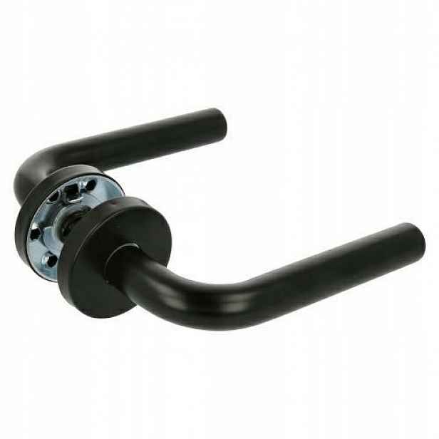 Klika černá Inox Rozeta kulatá 53 mm Komplet