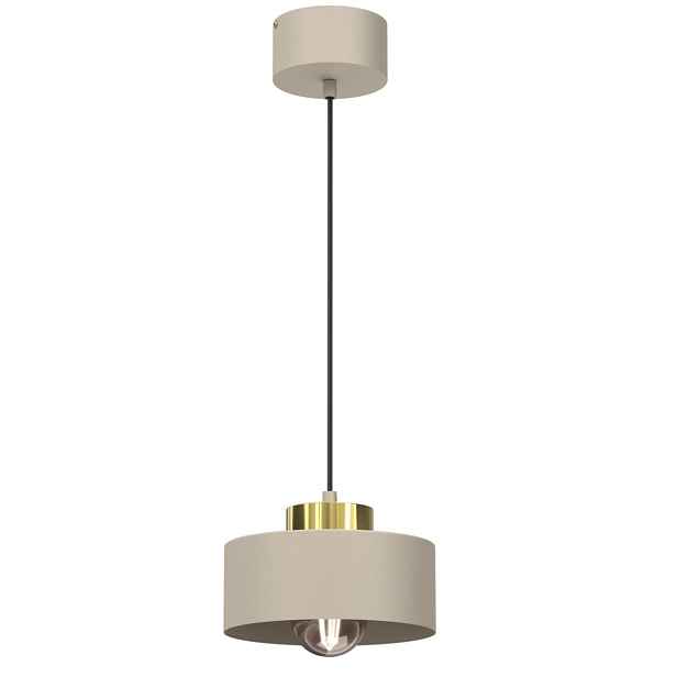 Luminex Marti závěsná lampa béžovo-zlatá 1xE27 15W