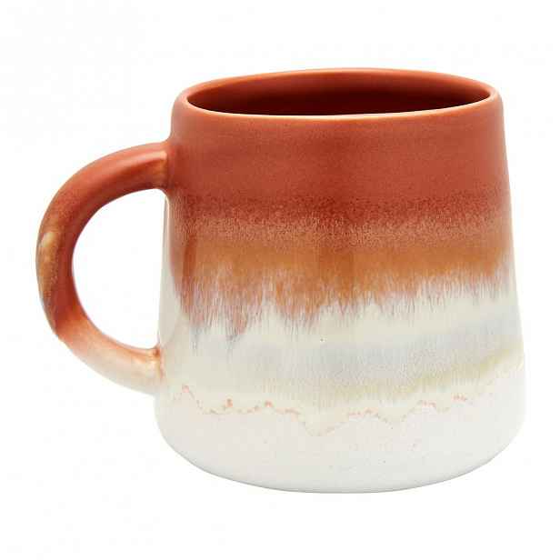 Oranžovo-bílý hrnek Sass & Belle Bohemian Home Mojave, 400 ml