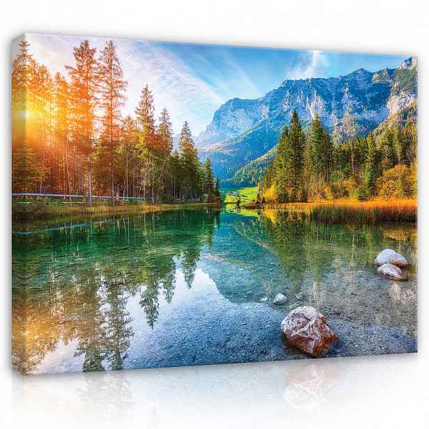 Wallarena PLÁTNO Příroda Hory Jezero 60x40