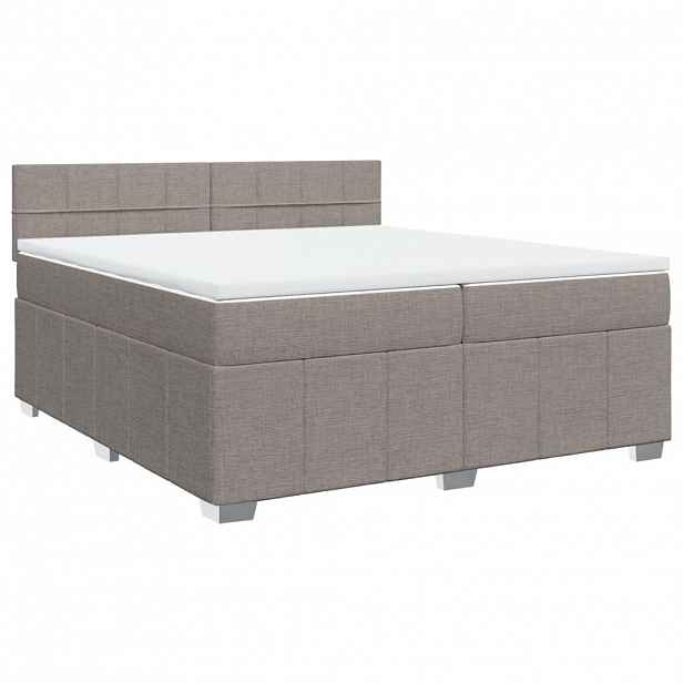 vidaXL Box spring postel s matrací taupe 200x200 cm textil
