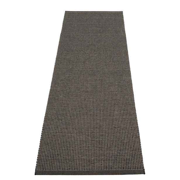 Antracitový vnitřní a venkovní běhoun 70x240 cm Emm Black Linen – Pappelina