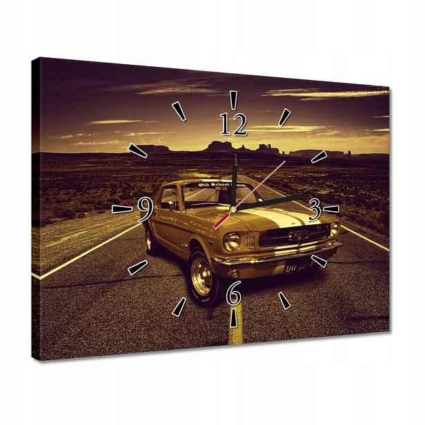 Hodiny 40x30 Ford Mustang Old school
