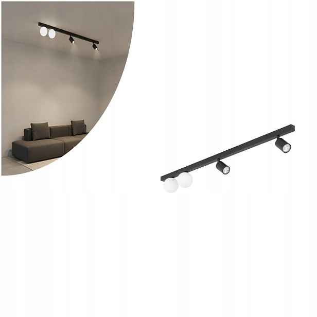 Stropní svítidlo Vox černá, moderní akcent do kuchyně Tk Lighting