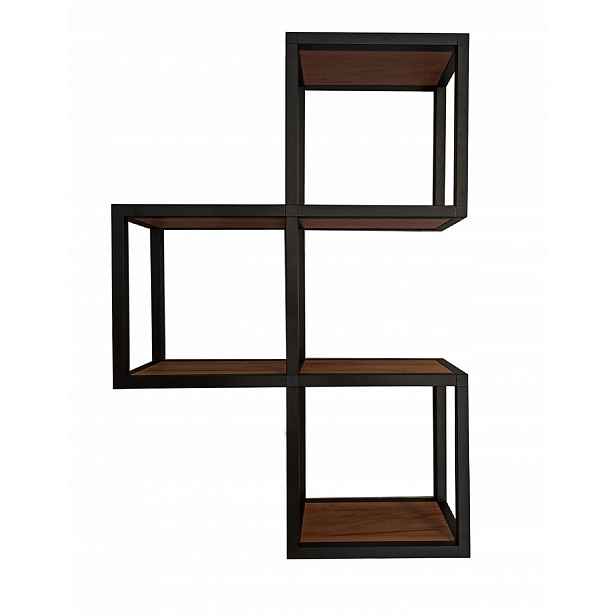 Závěsná Nástěnná Police Cube TRIO-3 Loft 58x20x 86 cm Alu Cube