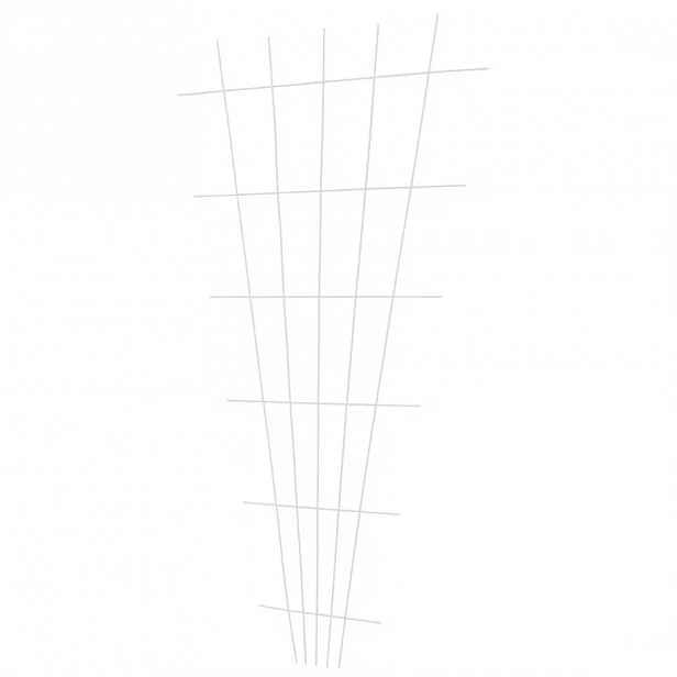 Mříž 150 cm forma "V", bílá