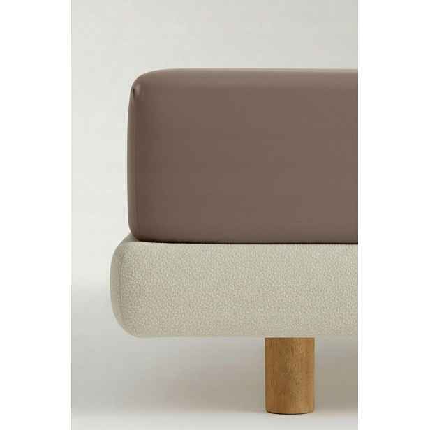 Prostěradlo s gumou Jersey 160x200x30 Béžová Bavlna 180 g na Matrace