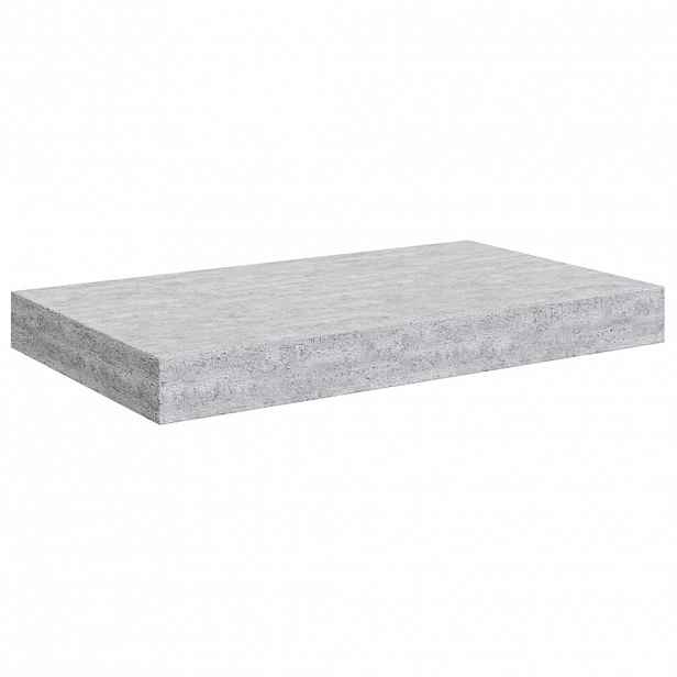 vidaXL Plovoucí nástěnná police betonově šedá 40 x 23,5 x 3,8 cm MDF