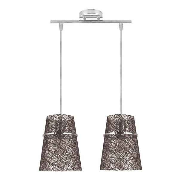 Závěsné plastové svítidlo 2X60W E27 chrom