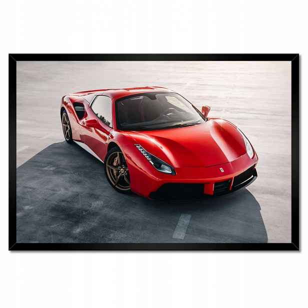 Plakáty v rámu 60x40 Červené Ferrari Střela