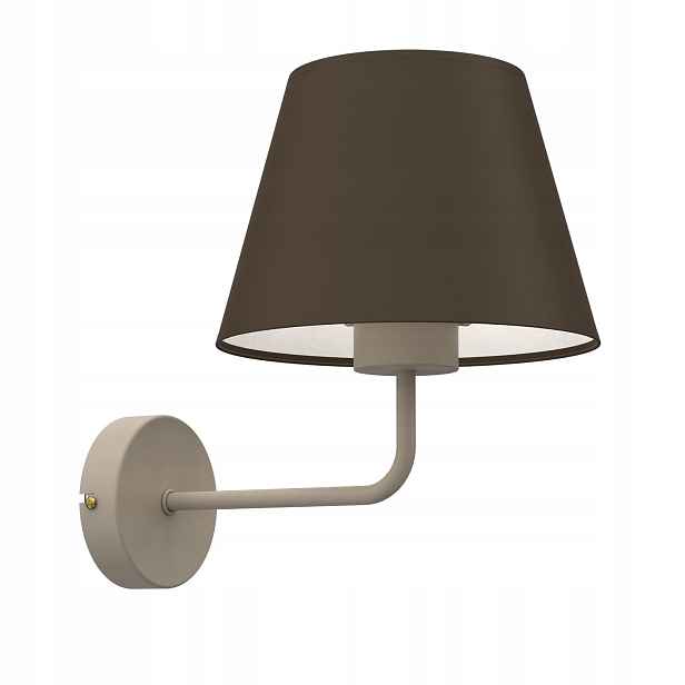 Luminex nástěnné svítidlo Arden bronz/béžová zúžená lampa 1xE27 max 15W IP20
