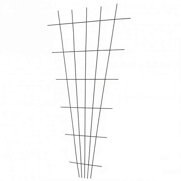 Mříž 150 cm forma "V", zelená