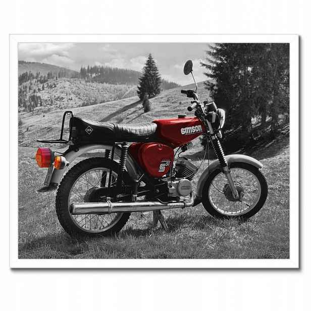 Plakáty v rámu 50x40 Červený Simson S51 E