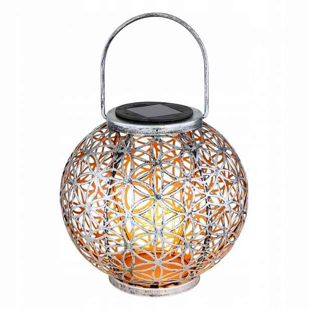 Solární Lampa Led přenosná zahradní stříbrná IP44 moderní Globo Lighting