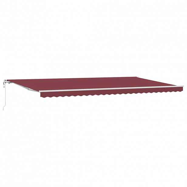 vidaXL Automatická zatahovací markýza burgundská 600 x 300 cm