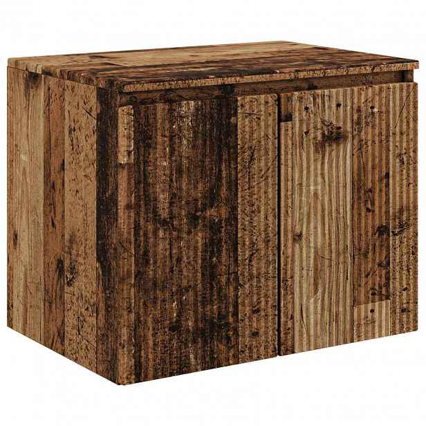 vidaXL Nástěnná koupelnová skříň Staré dřevo 62,5 x 44,5 x 50 cm
