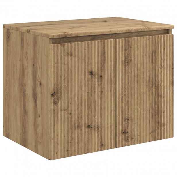 vidaXL Nástěnná koupelnová skříň Dub artisan 62,5 x 44,5 x 50 cm