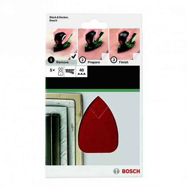 Brusný papír Ř95x135 Mm, G40, 4 Děr, Suchý Zip B&D Mouse