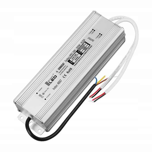 Led zdroj 24V 200W 8.3A Pro Led pásky Vodotěsný Hermetický IP67