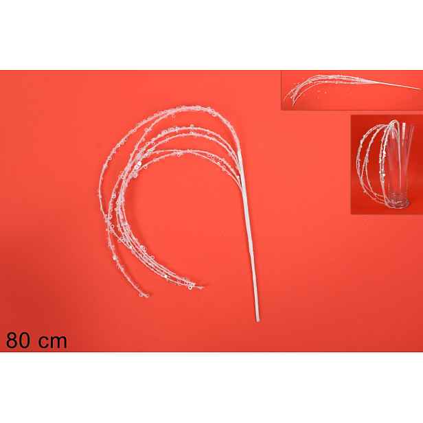PROHOME - Dekorace vánoční 80cm bílá