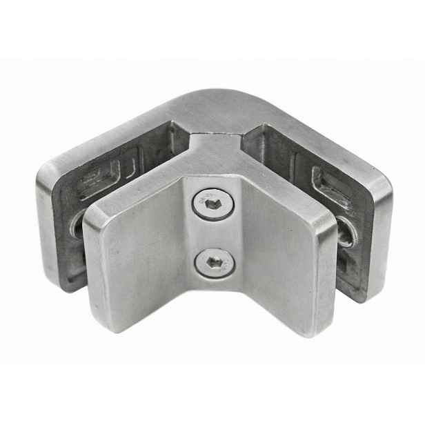 Rohový držák 45x72 mm pro sklo 8-12,76 mm Aisi 304 brus GC.012.XX.04.S