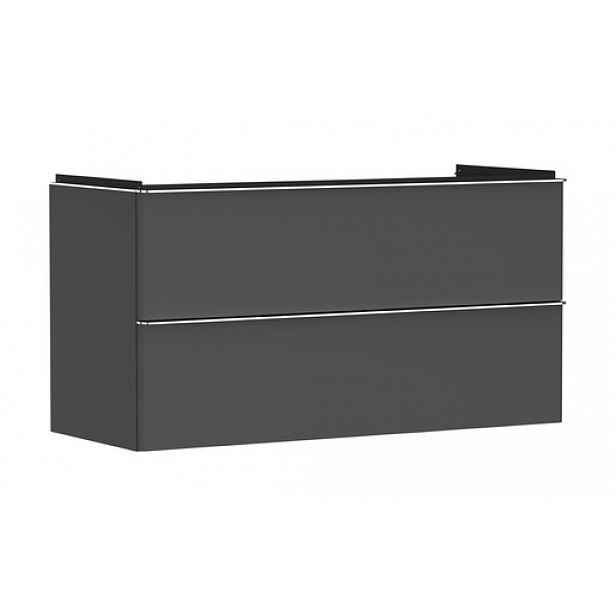 Skříňka pod umyvadlo bez umyvadla Hansgrohe Xelu Q 118x62,5x47,5 cm šedá matná 54036000