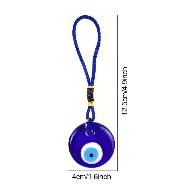 TEMU 1 ks Zločinný oko nástěnná dekorace, modré sklo Turecký Řecký Nazar amulet, ozdoba pro štěstí a ochranu, ruční přívěsek, vhodné pro domov,