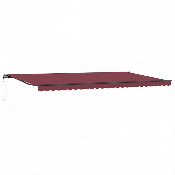 vidaXL Automatická zatahovací markýza burgundská 600 x 300 cm
