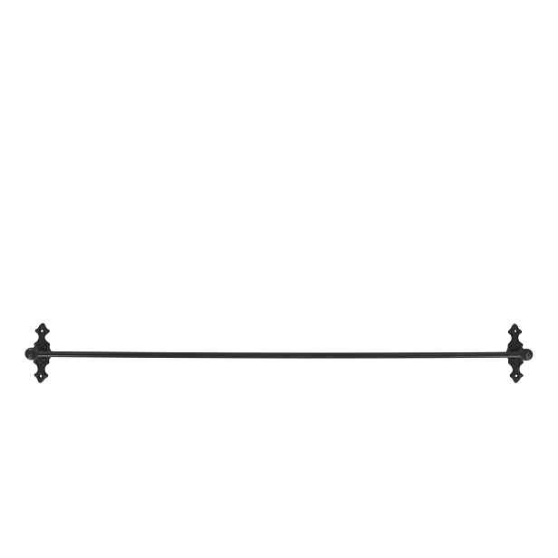 Černá antik nástěnná závěsná tyč Terrié L - 80*10 cm Chic Antique