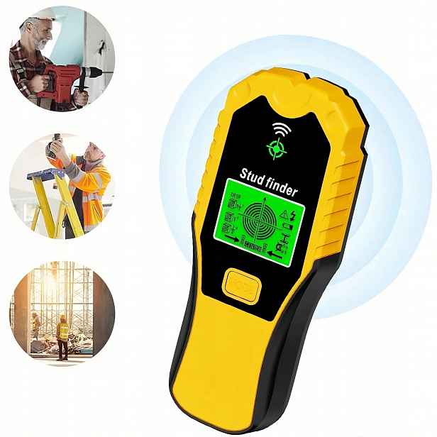 Detektor 5V1 Detektor Dřeva, Napětí Vodičů, Laserový Dálkoměr LCD
