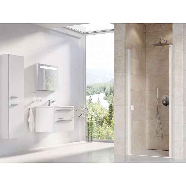 Ravak Chrome - Sprchové dveře CSD1-90, 90x195 cm, matná bílá/čiré sklo 0QV70E00Z1