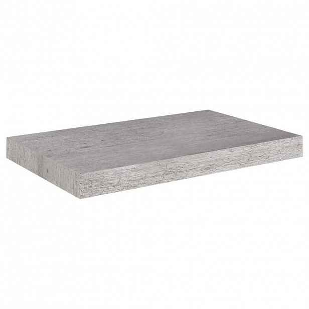 vidaXL Plovoucí nástěnná police betonově šedá 50 x 23,5 x 3,8 cm MDF