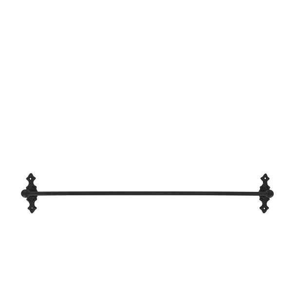 Černá antik nástěnná závěsná tyč Terrié M - 60*10 cm Chic Antique