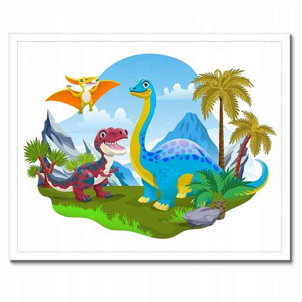 Plakáty v rámu 50x40 Usměvaví dinosauři